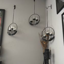 Set Of 3 Hanging Candle Holders 