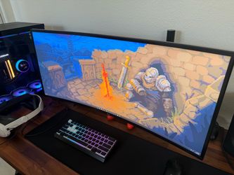 PC Monitor-LG 34GN850-B 34" Curved Ultrawide 3440x1440 144Hz (160Hz OC) – Mint, Complete.