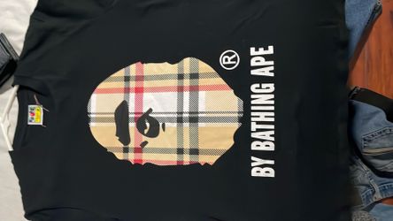 burberry bape shirt size m