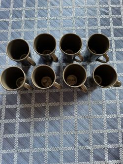 Like New Crate and Barrel Stone Grey Mugs