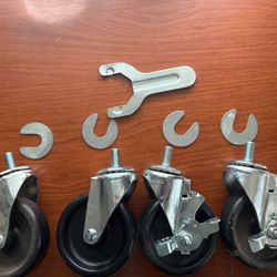 Heavy-Duty Locking Casters – Set of 4