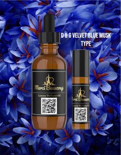 D & G Velvet Blue Musk Men & Women Type Body Perfume Oil 60ml