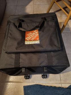 Home Depot Window Rep Rolling Tool Bag Kit Glass Samples 2 Covers & Solo Briefcase