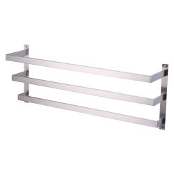 Square 32 in Wall Mounted Towel Rack Single Towel Holder in Brushed Nickel