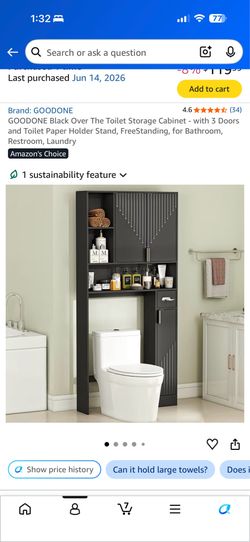 Bathroom Over-the-Toilet Storage Cabinet