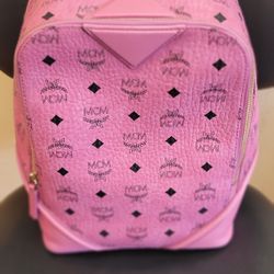 Mcm Back Pack Ottomar Monogram Pink
