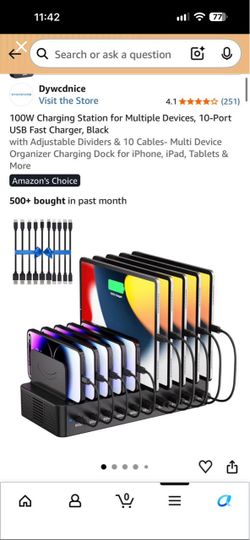 Dywcdnice 100W 10-Port USB Charging Station