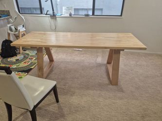 Handmade 100% solid wood rectangular square long table dining study office kitchen
