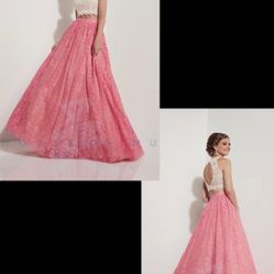 New With Tags Size 8 Two Piece Prom Dress $99