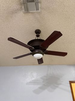 Ceiling fan with remote and uplighting