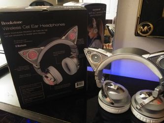 Brookstone wireless cat ear headphones limited edition