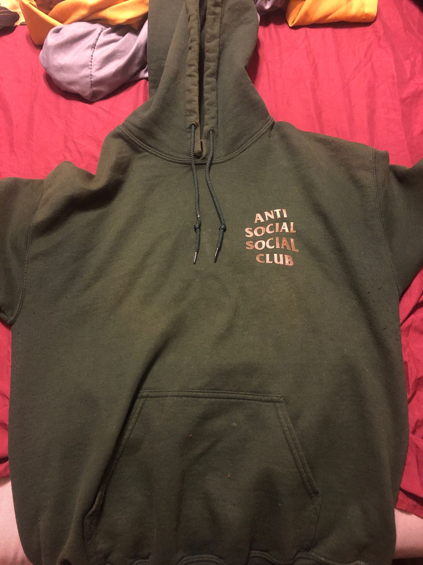 Anti Social Club Green/Gold Hoodie