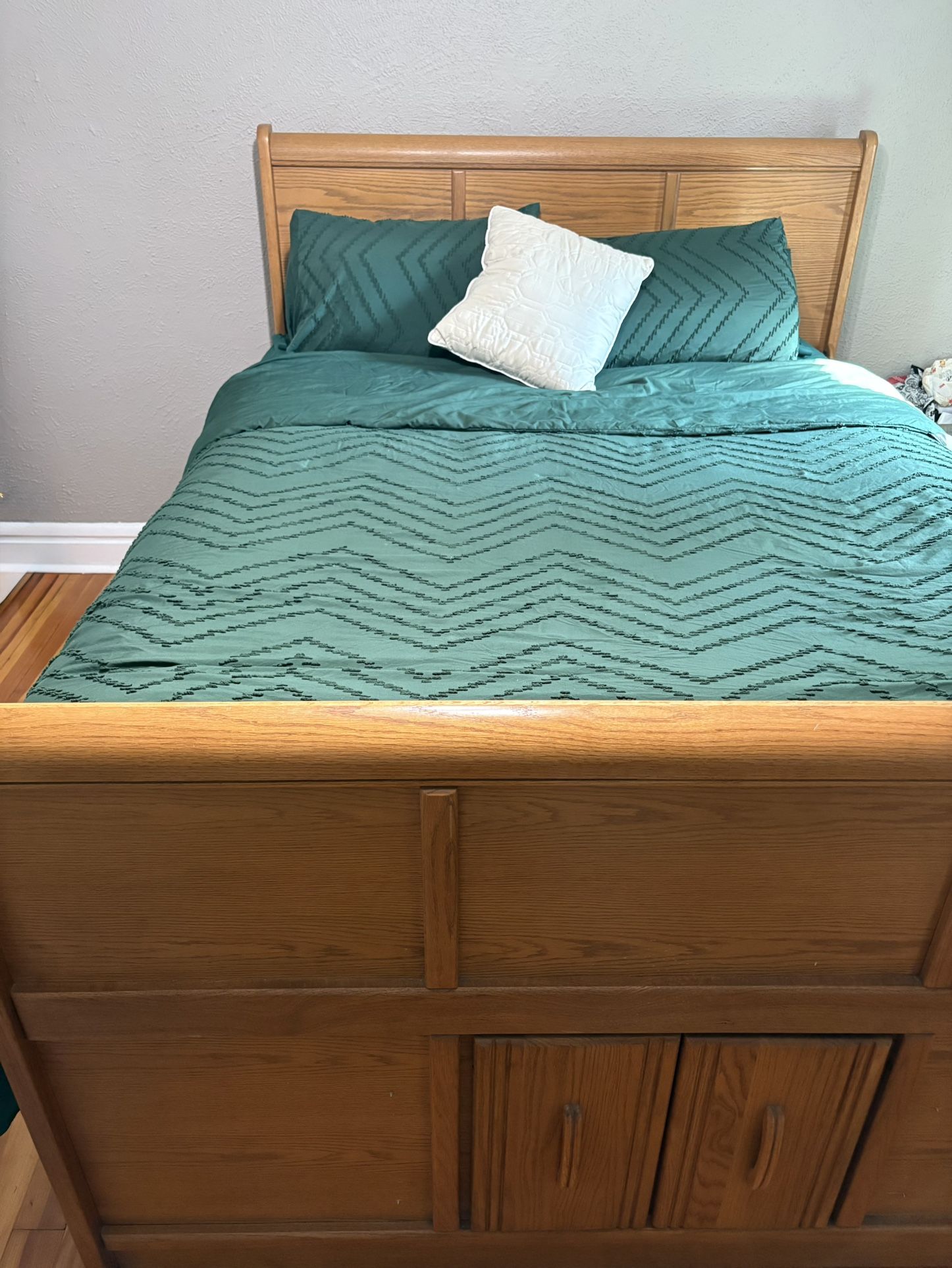 Solid Oak Captains Bed