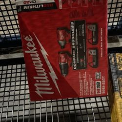 Brand new Milwaukee combo set and brand new in the box DeWalt drill