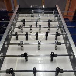 Sportcraft Pro Silver Cup 56" Foosball Soccer Table Black/Chrome