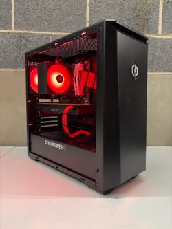 Black and Red RGB Gaming PC Computer Desktop