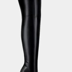 MARCIANO  high hells overknee black leather boots 8,5