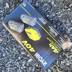 Ryobi 40V Lithium-Ion (2) 4.0 Ah Battery/4A Fast Charger Starter Kit