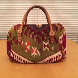 PRICE DROP** Vintage Kilim Handbag Antique Tapestry Carpet Purse