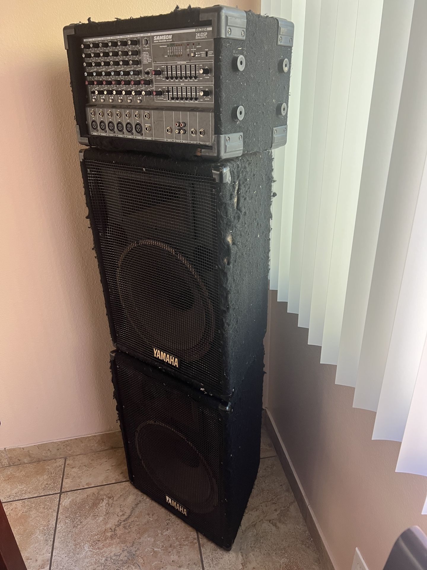 Samson PA and Yamaha Monitors