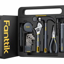 Fanttik S1 NEX Studio Electric Screwdriver Tool Kit, 3 Torque Settings, Max 6N.m, 10 Magnetic Bits, 7 Types Tools, Hex Keys, Spanner, Claw Hammer, Hou