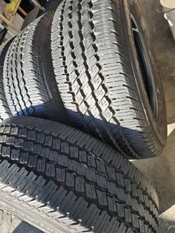 4 used tires Lt275 65r18 Continental Contitrac LOAD RANGE (E) ,10 PLY $150.00