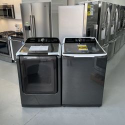 Samsung top loading washer and dryer set A4I