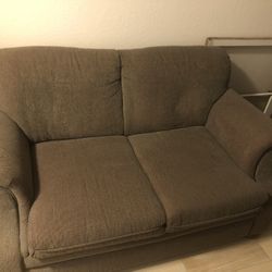 Olive Green Loveseat 