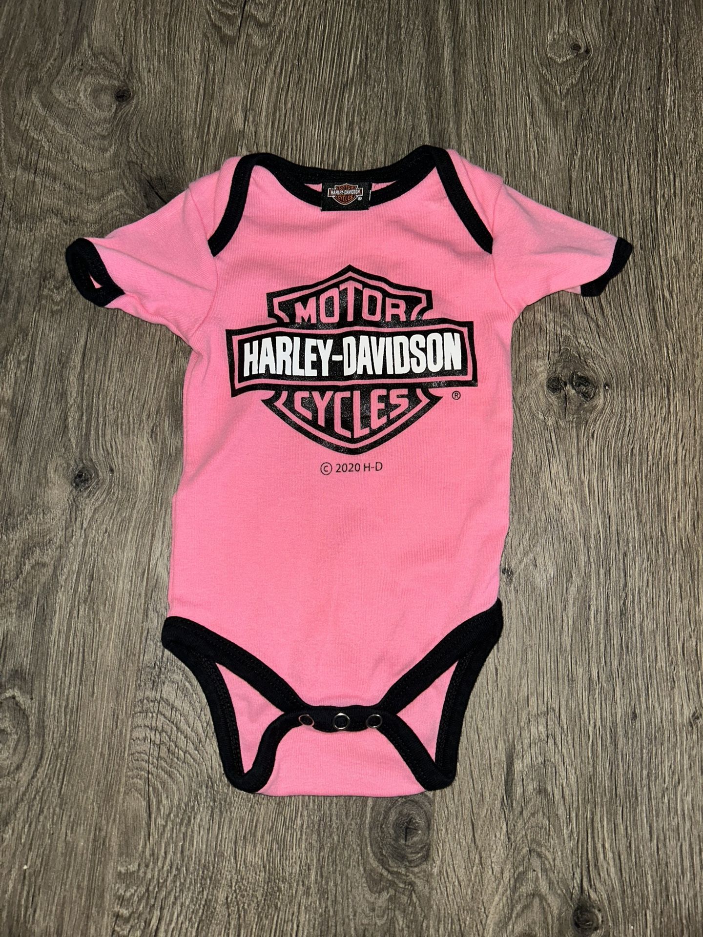 Harley Davidson Pink Onesie Size 3/6 Months