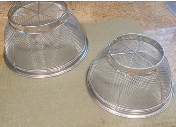 Stainless Steel Fine Mesh Colander Strainer Set of 2 – 8" & 10" NEW