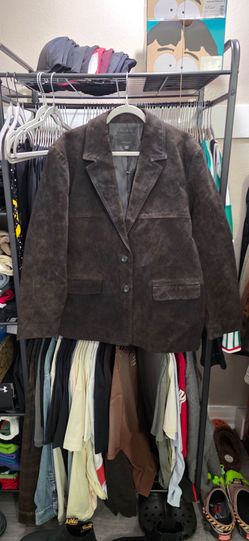 Men's Zara Leather Blazer Size L