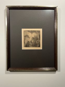 Tony Mafia Signed Etching Jewish Figures 9/10 Rare Limited Edition c. 1969