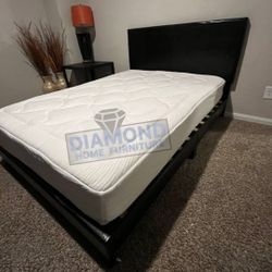 FULL SIZE BED FRAME W / MEMORY FOAM MATTRESS