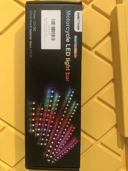 8PCS Motorcycle RGB LED Strip Lights – Waterproof – Remote Control