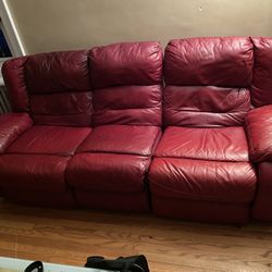 Red Leather Couches