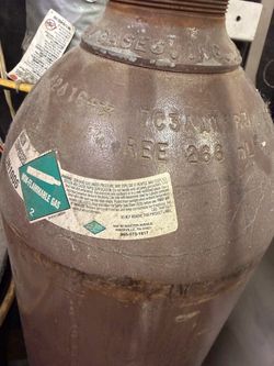 Empty Argon Bottle 250 Cubic Foot (9” x 55”)
