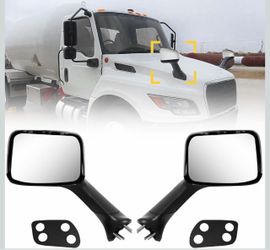 Chrome Left and Right side Hood MirrorFit2022+International MVTruck (A Pair)