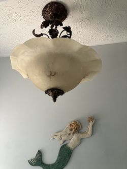 NEW 3-Light Chandelier - Brushed Nickel & Glass