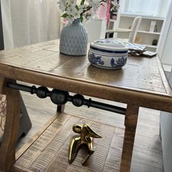 Ashley Furniture Solid Wood Coffee Table & End Table Set