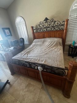 Cal King Bed Frame & Temperpedic Mattresses