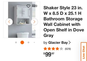 Wall Cabinet ( Color Gray )