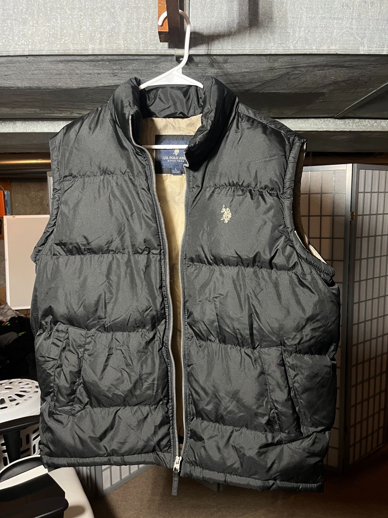 Polo Vest Black/Tan Size Large