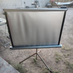 Projector Screen And Stand 