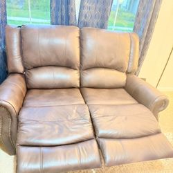 3-Tier Leather Reclining Sofa