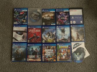 PS4 games, no scratches, starting in $15, ask prices OBO