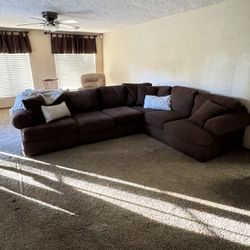 Large Brown Sectional 