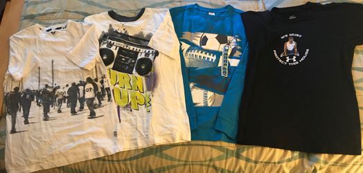 Boys shirts and one long sleeve, Size 12-14 Large