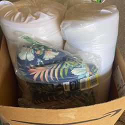 2 New Thick Fabric Cushion And Covers