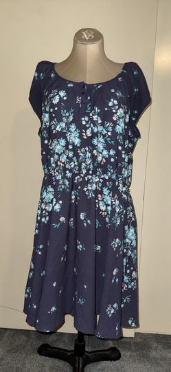 Women’s like New LC Lauren Conrad floral belted summer dress (size XL)