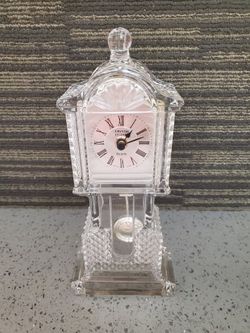 Crystal Legends by Godinger Crystal Grandfather Vintage Desktop Clock
